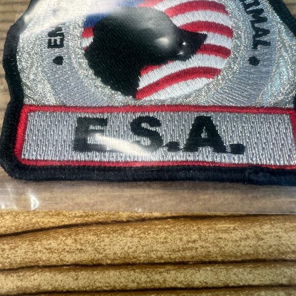 ESA - Emotional Support Animal Metallic Vest Patch 3" x 3" Dog Cat - Picture 5 of 7